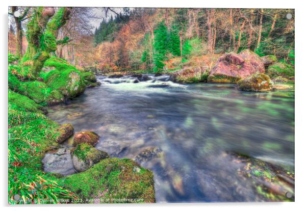 River Llugwy Betws Y Coed Snowdonia Acrylic by Darren Wilkes