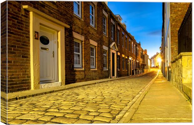 Timeless Charm of Henrietta Street Whitby Canvas Print by Tim Hill