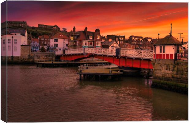 The Historic Swing Bridge of Whitby Canvas Print by Tim Hill