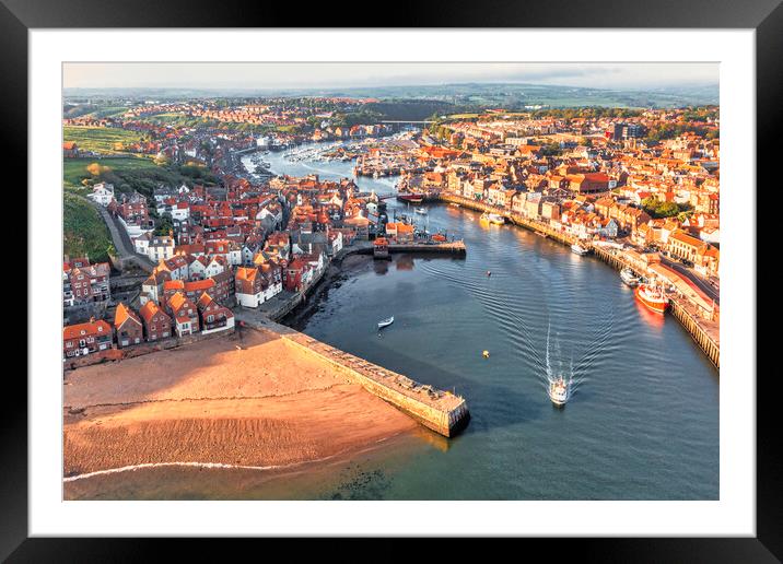 Whitby from Above Framed Mounted Print by Tim Hill