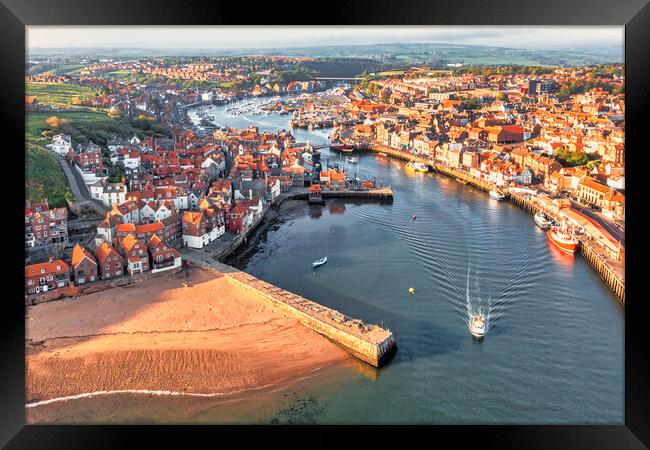 Whitby from Above Framed Print by Tim Hill