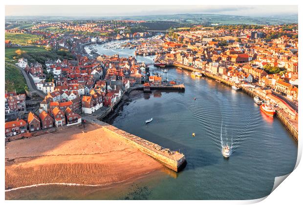 Whitby from Above Print by Tim Hill