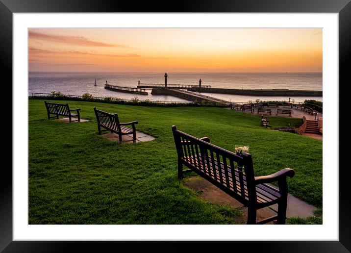 Whitby West Cliff Framed Mounted Print by Tim Hill