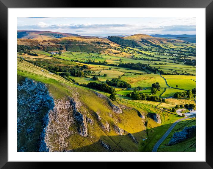 Winnats Pass to The Great Ridge Framed Mounted Print by Tim Hill