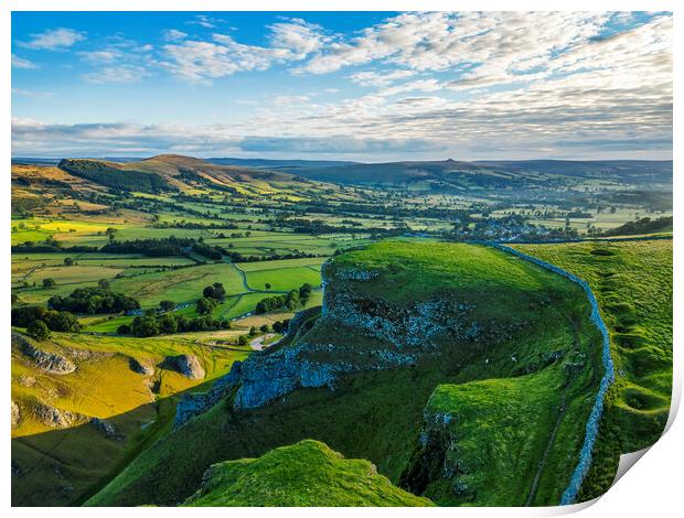 Hope Valley from Winnats Pass Print by Tim Hill
