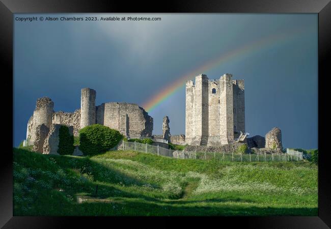 Conisbrough Castle Framed Print by Alison Chambers