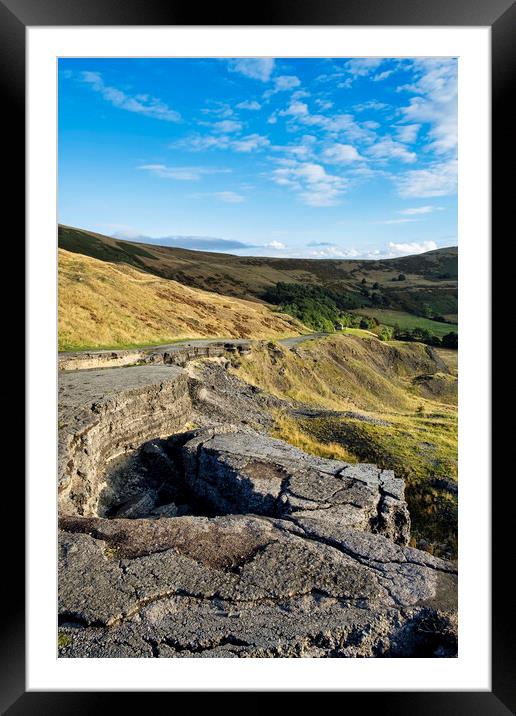 The Ruins of Mam Tor Road Framed Mounted Print by Tim Hill