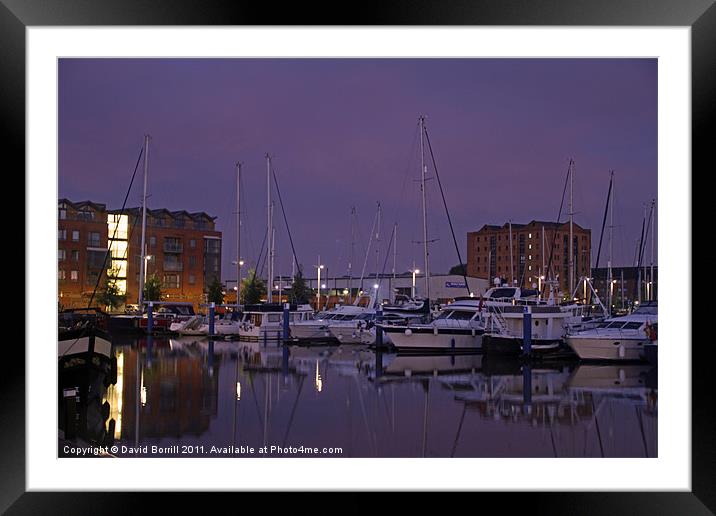 Safely Moored asleep Framed Mounted Print by David Borrill