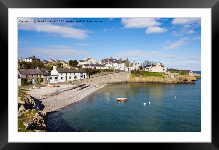 Moelfre Beach Anglesey Framed Mounted Print by Pearl Bucknall