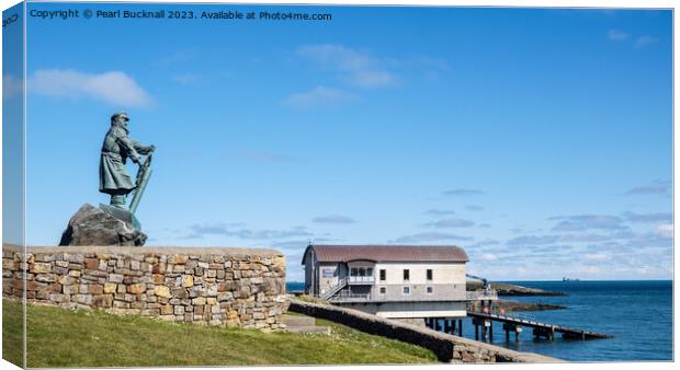 RNLI Lifeboat Station Moelfre Anglesey Canvas Print by Pearl Bucknall