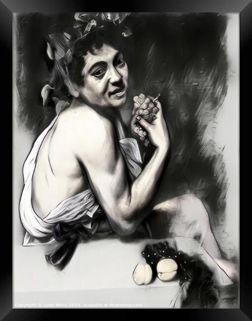 Young Sick Bacchus, Caravaggio, circa 1593, from t Framed Print by Luigi Petro