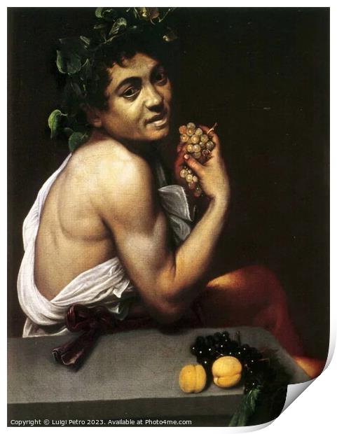 Young Sick Bacchus, Caravaggio, circa 1593, Baroqu Print by Luigi Petro
