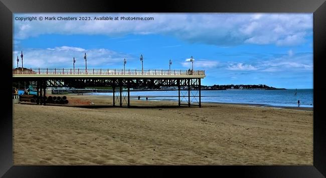 Iconic Colwyn Bay Pier rises again Framed Print by Mark Chesters
