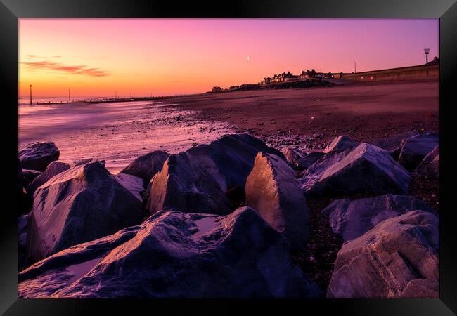 Serenity at Withernsea Beach Framed Print by Tim Hill