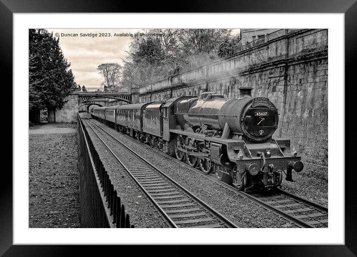 Steam train Galatea heads through Sydney Gardens Bath  Framed Mounted Print by Duncan Savidge