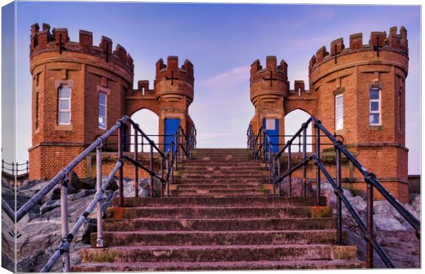 Pier Towers or Castle at Withernsea in Yorkshire Canvas Print by Tim Hill