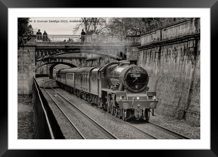 Steam train Galatea heads through Sydney Gardens Bath  Framed Mounted Print by Duncan Savidge