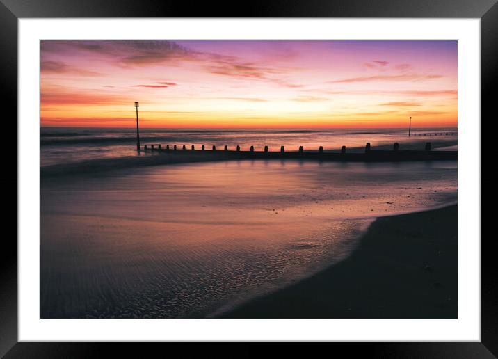 Withernsea Yorkshire Coast Sunrise Framed Mounted Print by Tim Hill