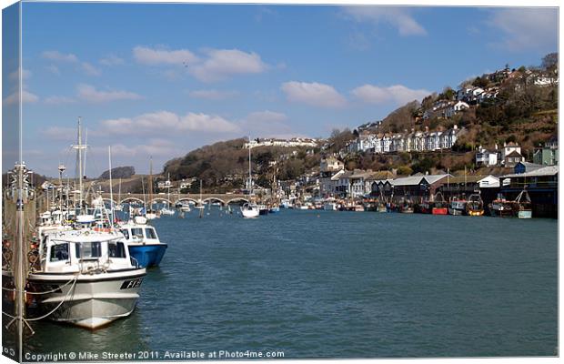 Looe Harbour Canvas Print by Mike Streeter