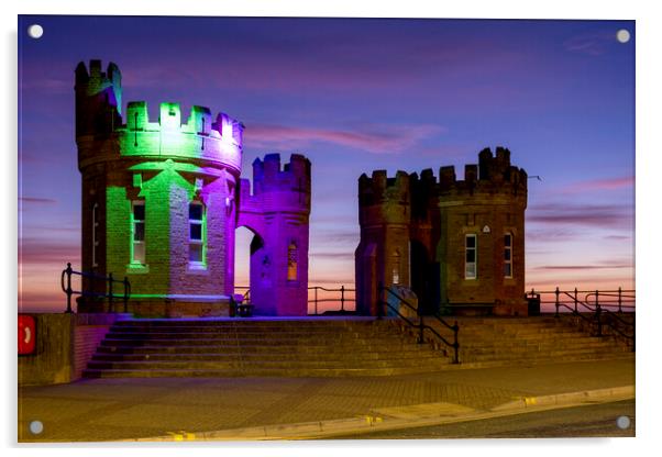 Magnificent Pier Towers at Withernsea Acrylic by Tim Hill