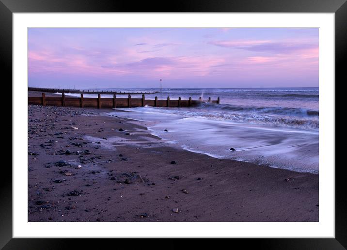 Withernsea Beach at Dawn Framed Mounted Print by Tim Hill