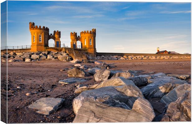 Pier Towers or The Sandcastle at Withernsea Canvas Print by Tim Hill