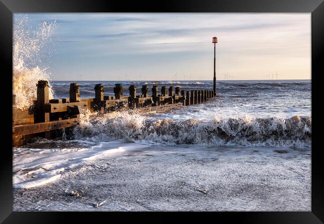 Breaking Wave, Withernsea, Yorkshire Framed Print by Tim Hill
