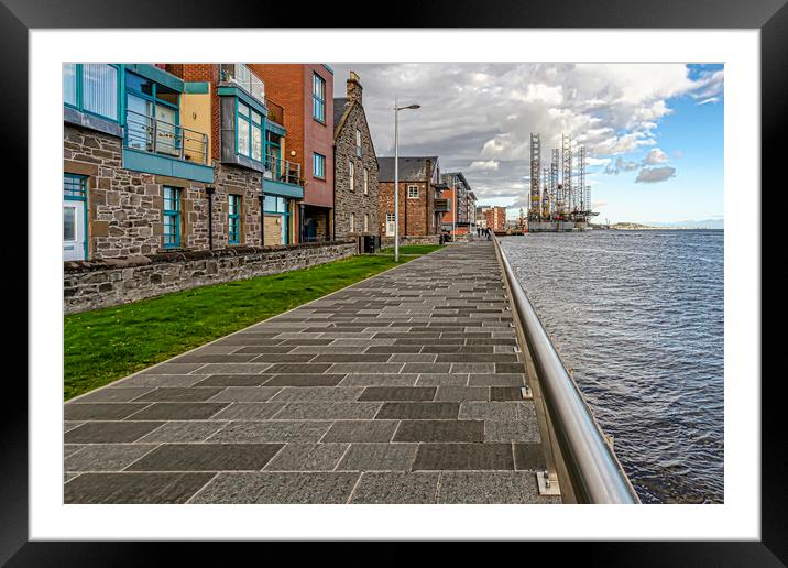 Riverside Walk Dundee Framed Mounted Print by Valerie Paterson