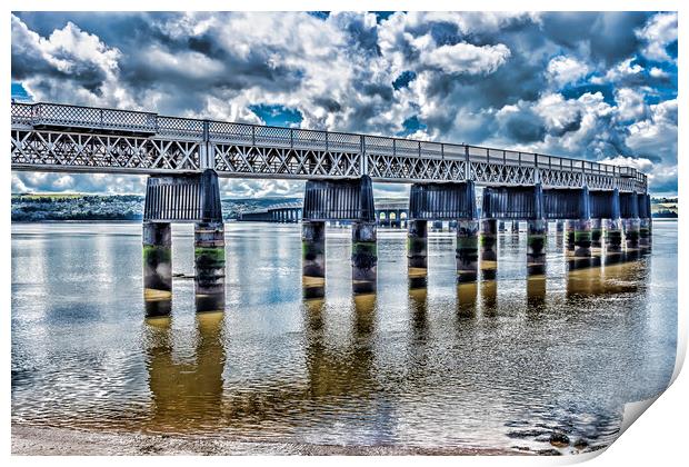 Tay Railway Bridge Print by Valerie Paterson