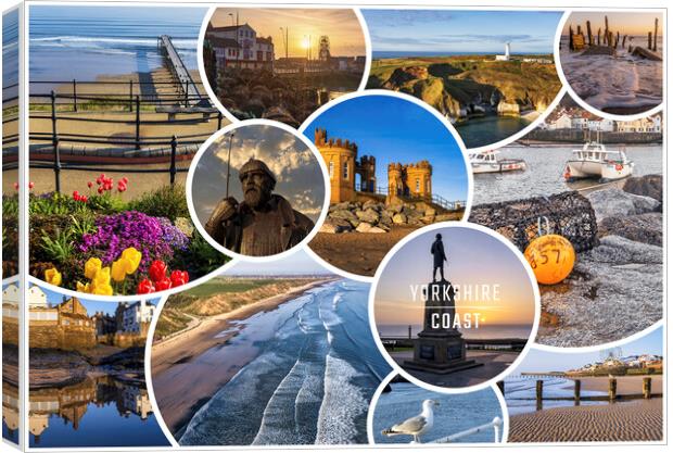 Yorkshire Coast Collage Canvas Print by Tim Hill