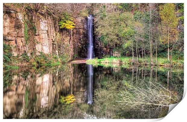 Parc Cwm Darran Waterfall Print by Steve Purnell