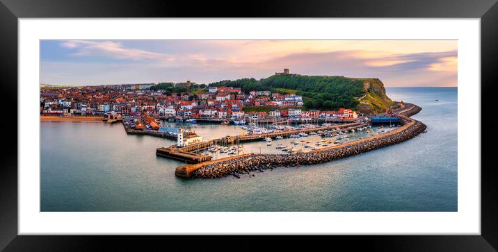 Sunrise Glow over Scarborough Harbour Framed Mounted Print by Tim Hill