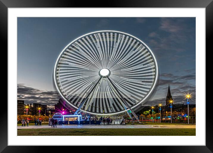 Dundee Ferris Wheel Framed Mounted Print by Valerie Paterson