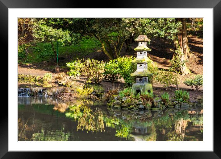 Serene Japanese Garden in Yorkshire Framed Mounted Print by Tim Hill