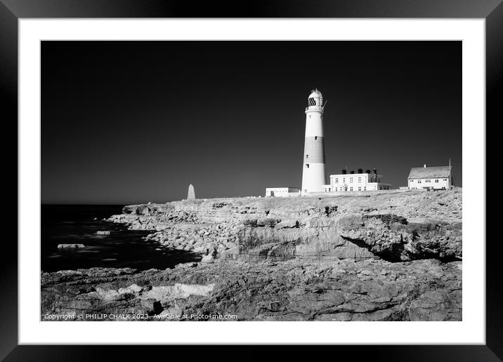Portland bill lighthouse 871 Framed Mounted Print by PHILIP CHALK