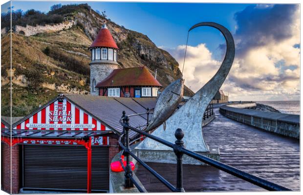 Tunny fish Sculpture Scarborough Canvas Print by Tim Hill