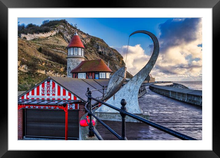 Tunny fish Sculpture Scarborough Framed Mounted Print by Tim Hill