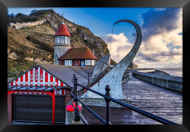Tunny fish Sculpture Scarborough Framed Print by Tim Hill