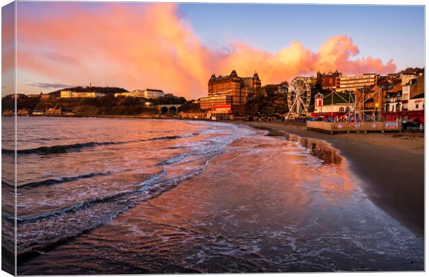 Captivating Sunrise over Scarborough Bay Canvas Print by Tim Hill