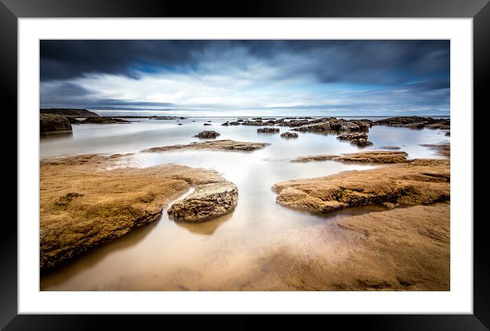 Incoming Tide at North Beach, Scarborough Framed Mounted Print by Tim Hill