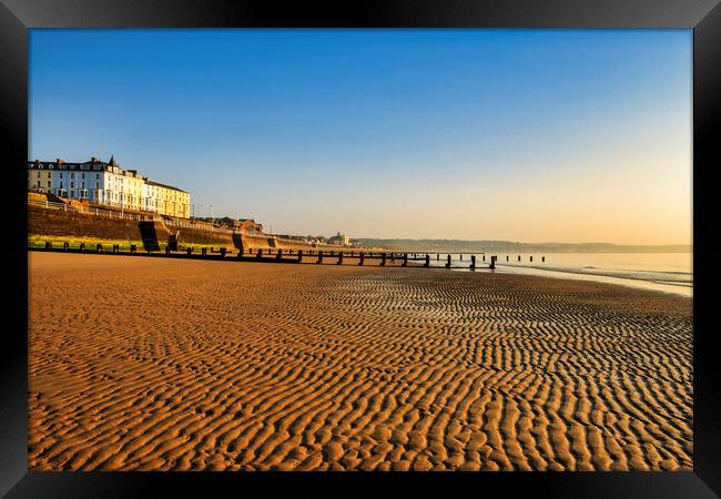 SunKissed Walk on the Yorkshire Coast Framed Print by Tim Hill