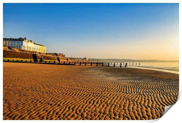 SunKissed Walk on the Yorkshire Coast Print by Tim Hill