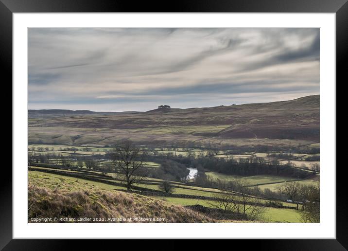 Swirls and Curls over Kirkcarrion Framed Mounted Print by Richard Laidler