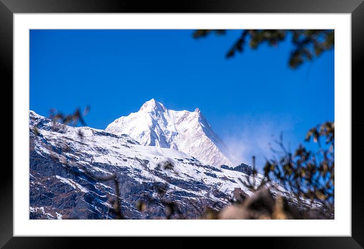 Mountain Mansalu Winter Landscape Nature  Framed Mounted Print by Ambir Tolang