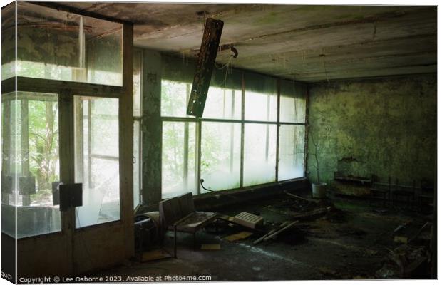 Welcome to Hospital Number 126, Pripyat (Chernobyl Exclusion Zone, Ukraine) Canvas Print by Lee Osborne