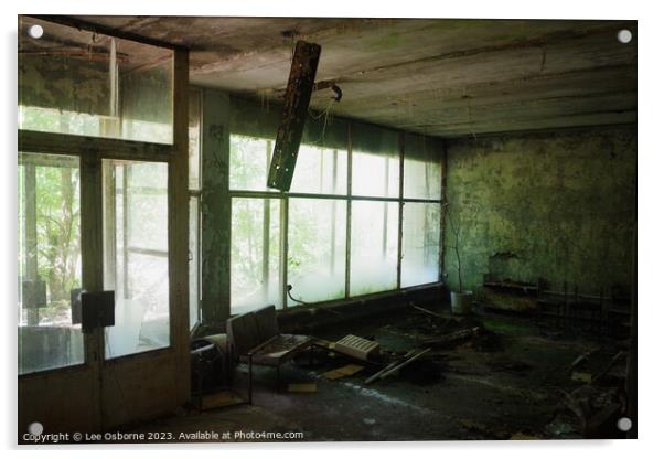 Welcome to Hospital Number 126, Pripyat (Chernobyl Exclusion Zone, Ukraine) Acrylic by Lee Osborne