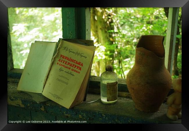 Ukrainian Literature (Chernobyl Exclusion Zone) Framed Print by Lee Osborne