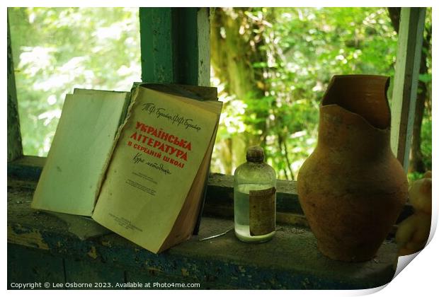 Ukrainian Literature (Chernobyl Exclusion Zone) Print by Lee Osborne