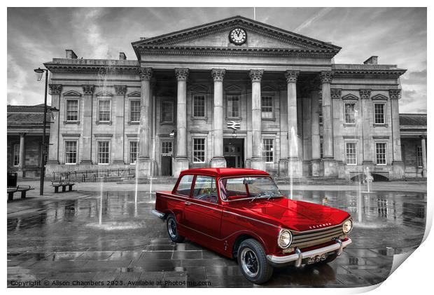 Triumph Herald Print by Alison Chambers