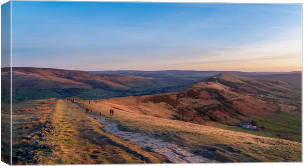 Mam Tor and the great ridge - Peak District Canvas Print by Andrew Scott